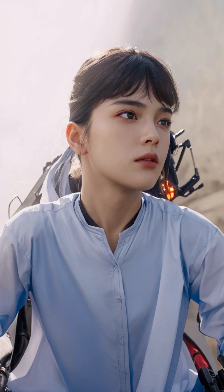 Ultra 4k hd cinematic portrait. Don't change the face features. Prominent jawline