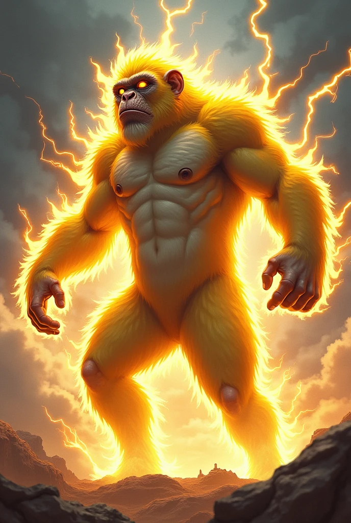 A super sayan monkey