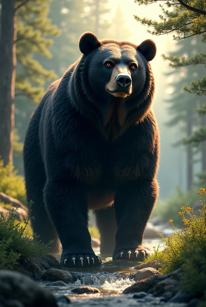 A very beautiful black bear
