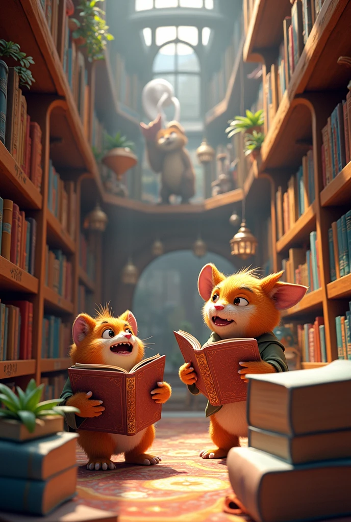 an image of an animated library clip