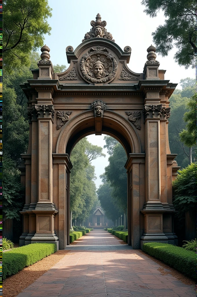 The entrance arch of the park of legends lima peru