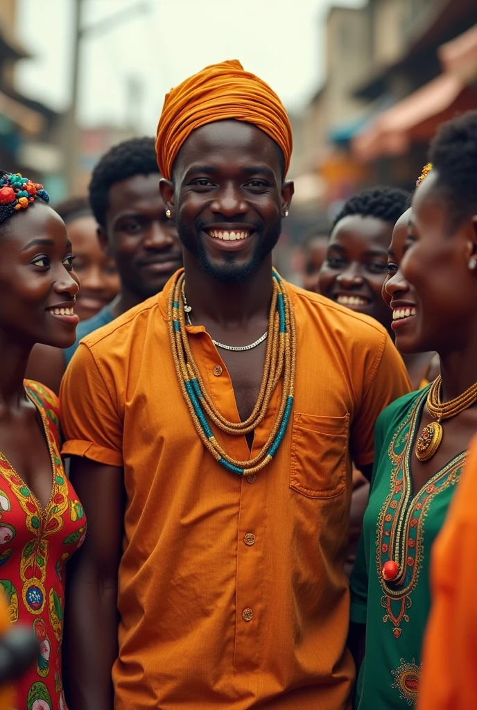 A young nigeria man with his friends 