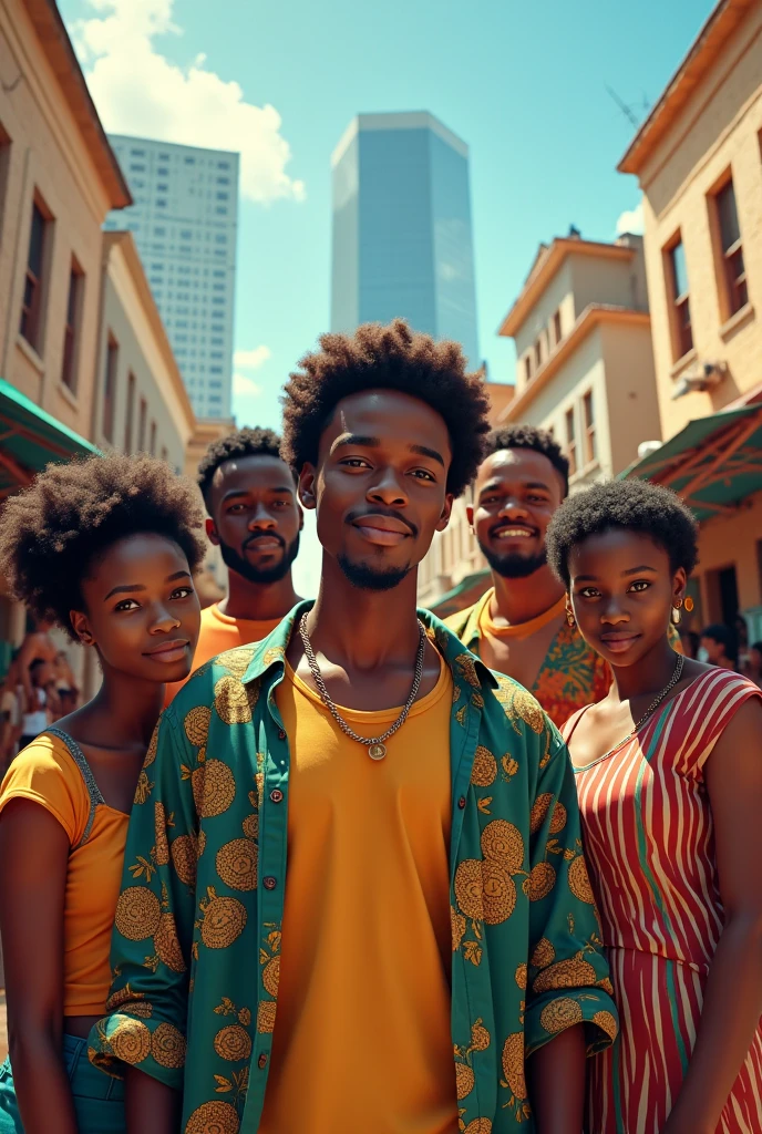 A young nigeria man and his friends