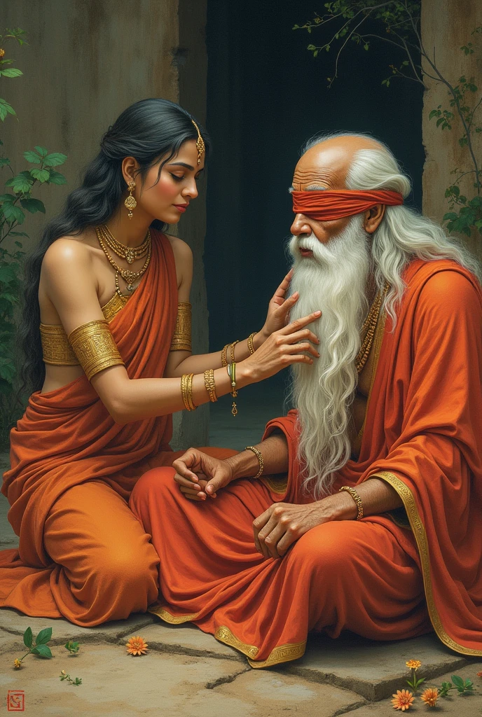 Gandhaari take care of maharishi ved vyas in an ancient era