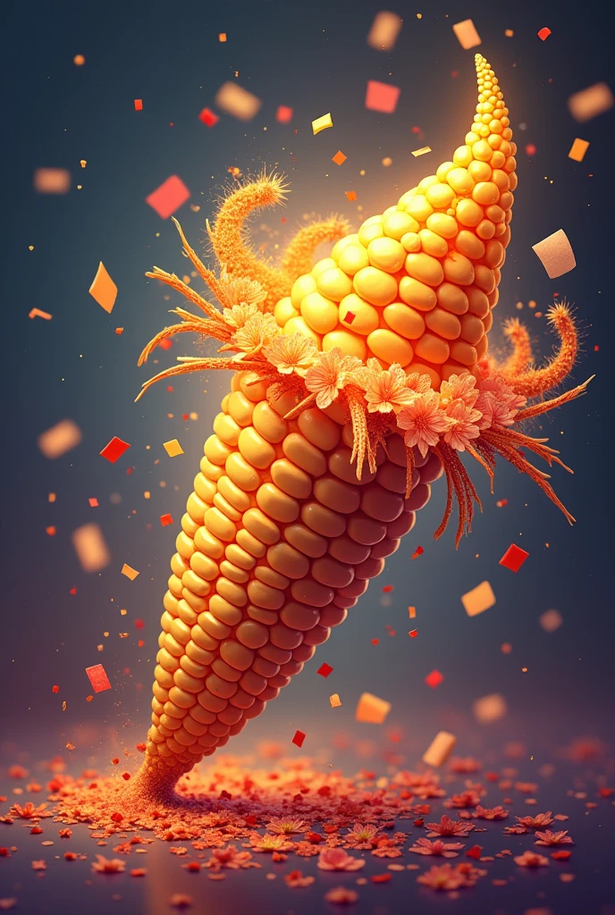 Corne de fête pour faire la décoration d'une affiche