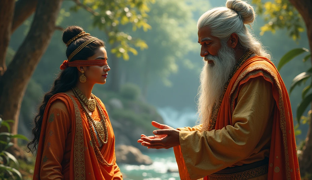 maharishi ved vyas blessing gandhaari as mother of 100 sons