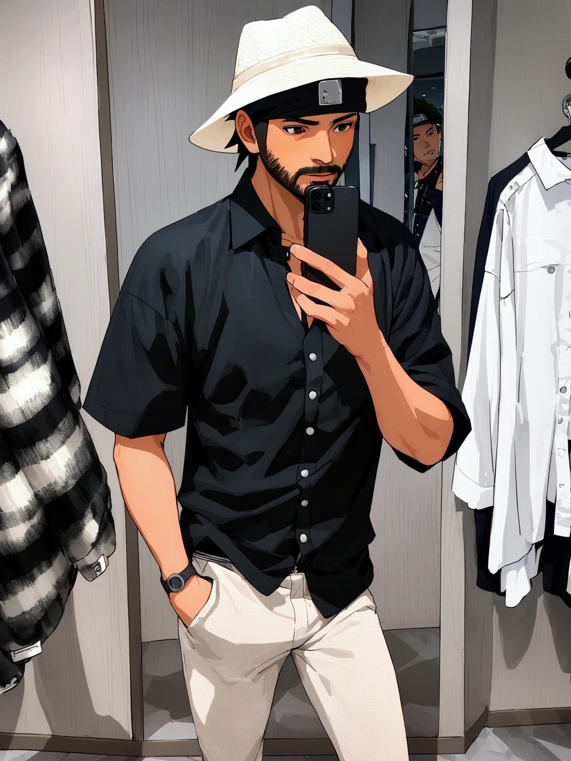 Make this character as naruto antagonist and male