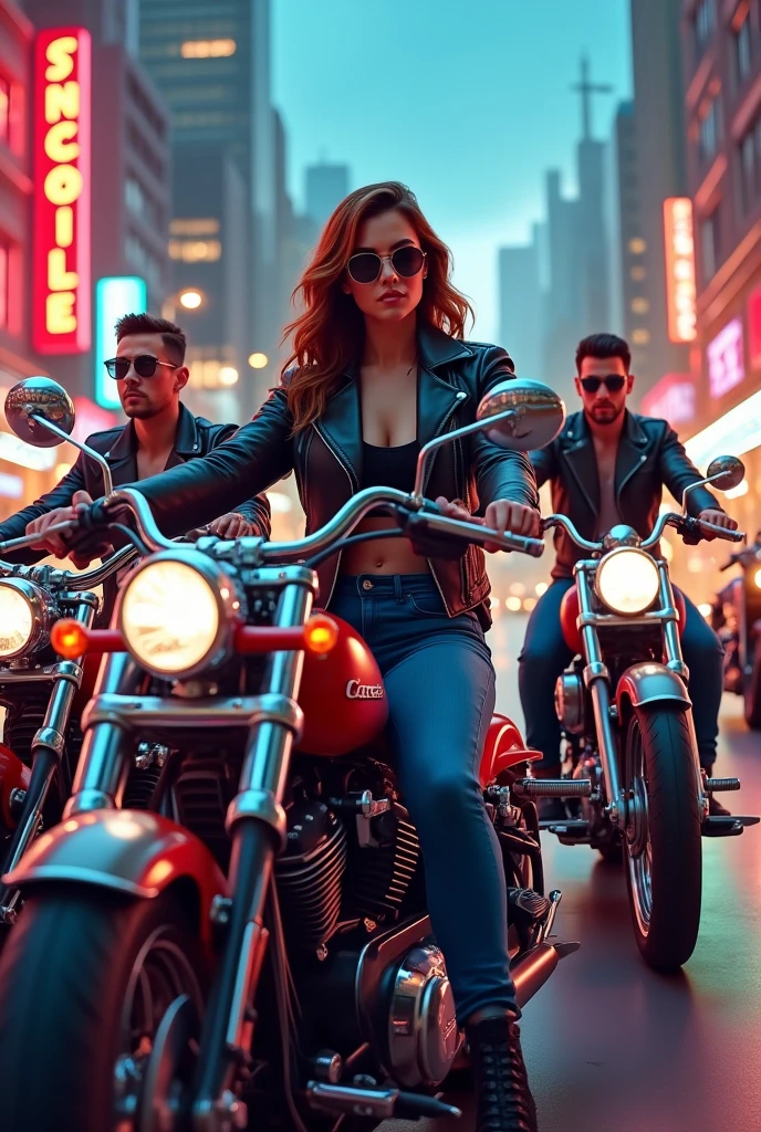 Hotties with motorcycle sunglasses