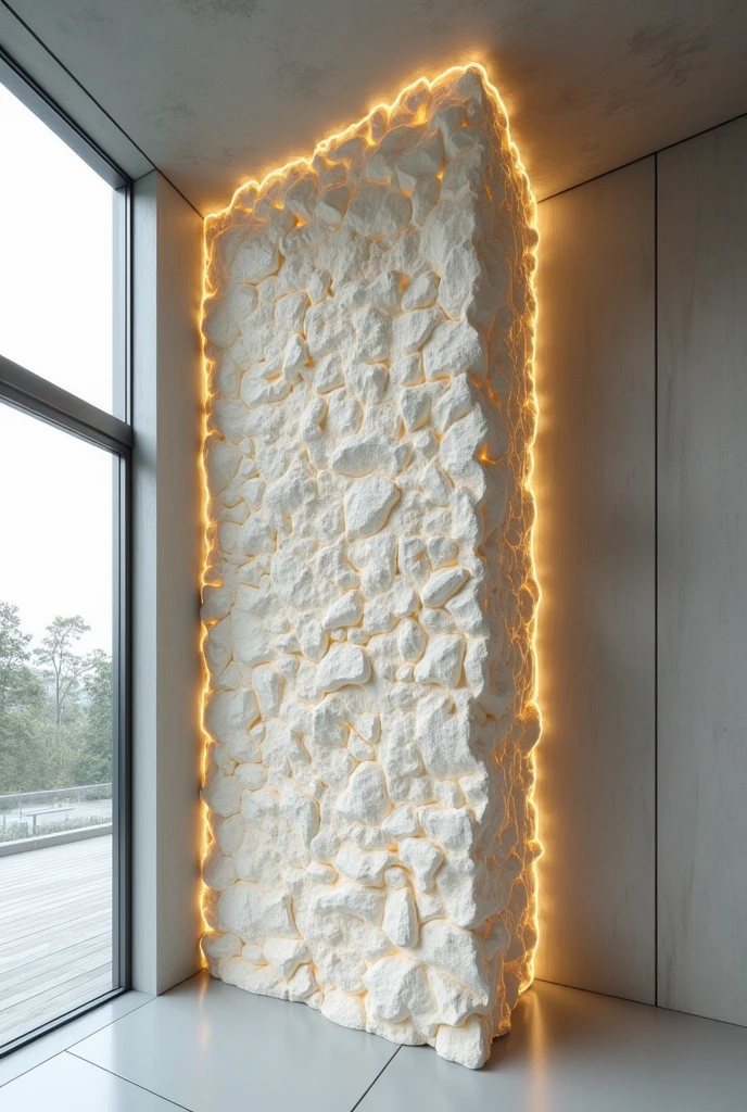 generate an hd realistic 3d wall thermal insulation made out of oyster shells (talaba) from the Philippines. it's an innovation. make it advanced. make the oyster shell more prominent and not thoroughly mixed and compacted. make it a whole image and more advanced equipment. what it looks like when it is used and is functionable