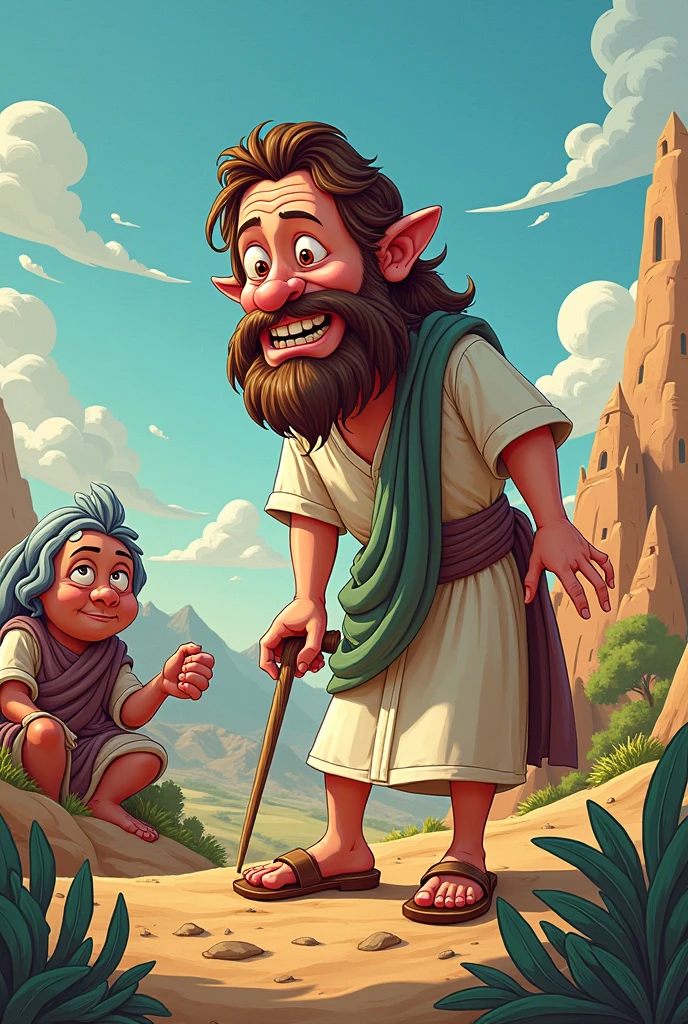 Sick job cartoon image from the bible