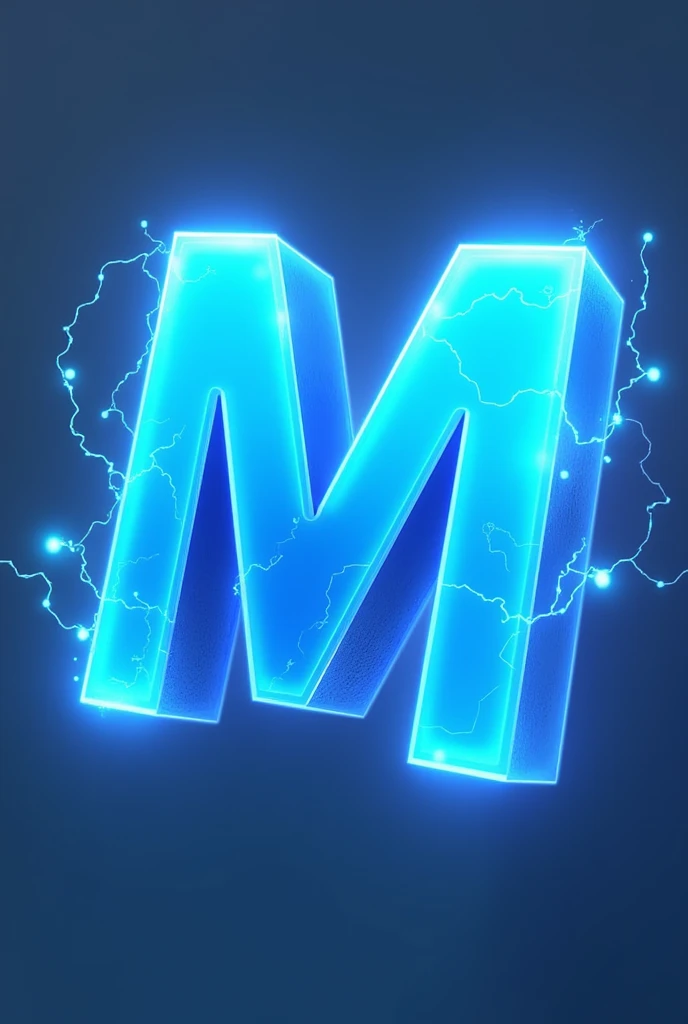 Logo with capital letters E and M in blue with special FLASH effects around the letters