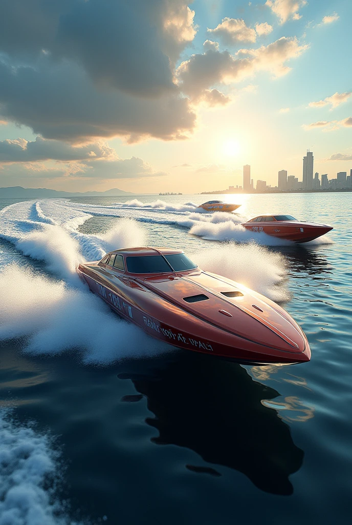 Create a tail racing image of competition
