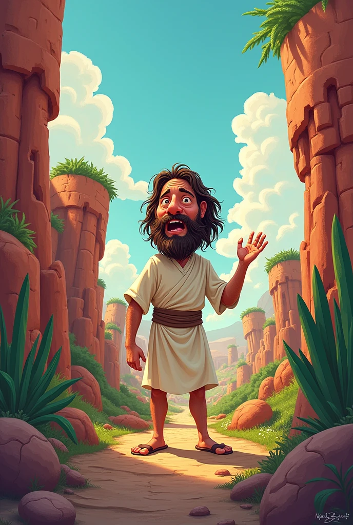Sick job cartoon image from the bible