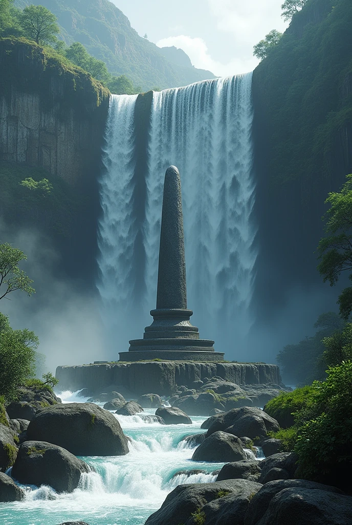 waterfall on the Shivling