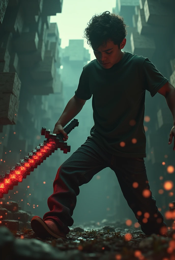 MINECRAFT SWORD PENETRATING PETER