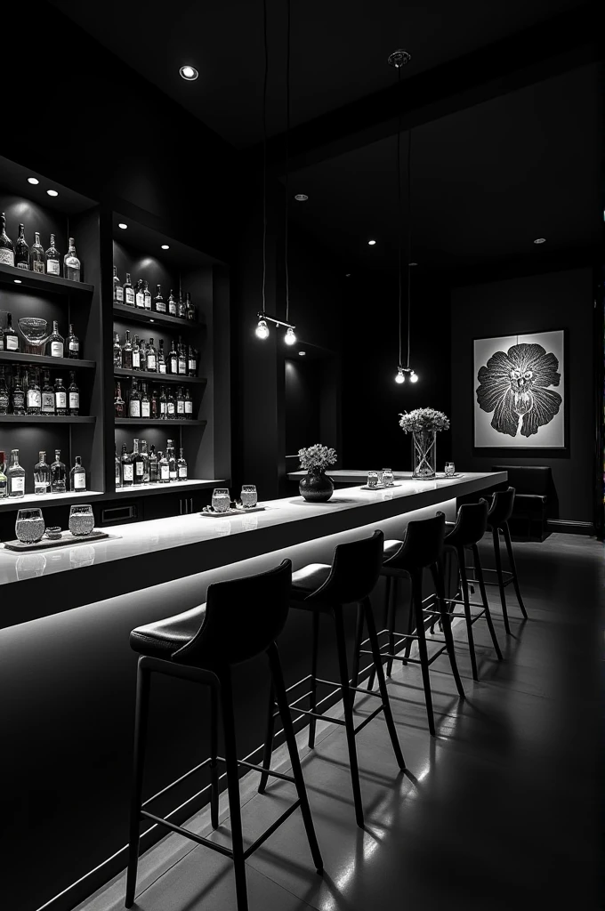 Create a bar inside in black and white and make the drawing horizontal