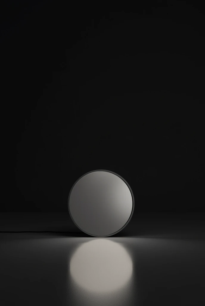 A classic image with a flat mirror in a dark environment, showing how light from a source (like a lamp) It is perfectly reflected on the mirror surface, forming an image identical to the light source.