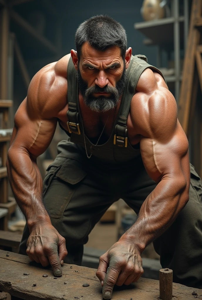 Make a image of hard working man
