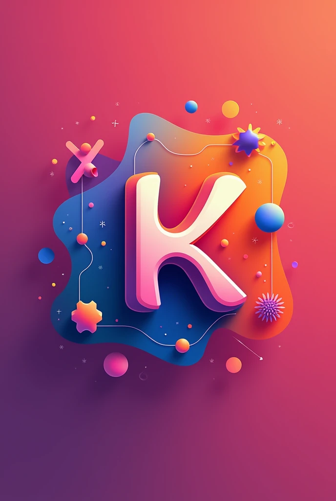 Logo for Kanvix company using letter k make it really unique and colourful and change font don't make it 3D and show the concept of marketing and media 
