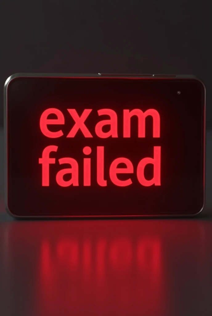 exam 0 failed in red