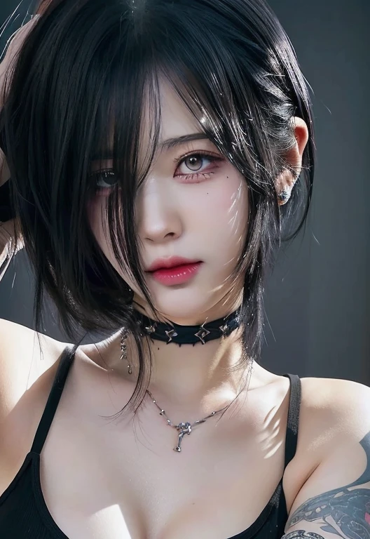 Anime girl with black hair and piercings wearing a black top., 1 7 year old anime gothic girl, detailed portrait of anime girl, clean detailed animated style, anime vibes, high quality anime art style, animated styled, animated style. 8k, anime art style, 2 d animated style, animated style character, in an animated style, animated style portrait