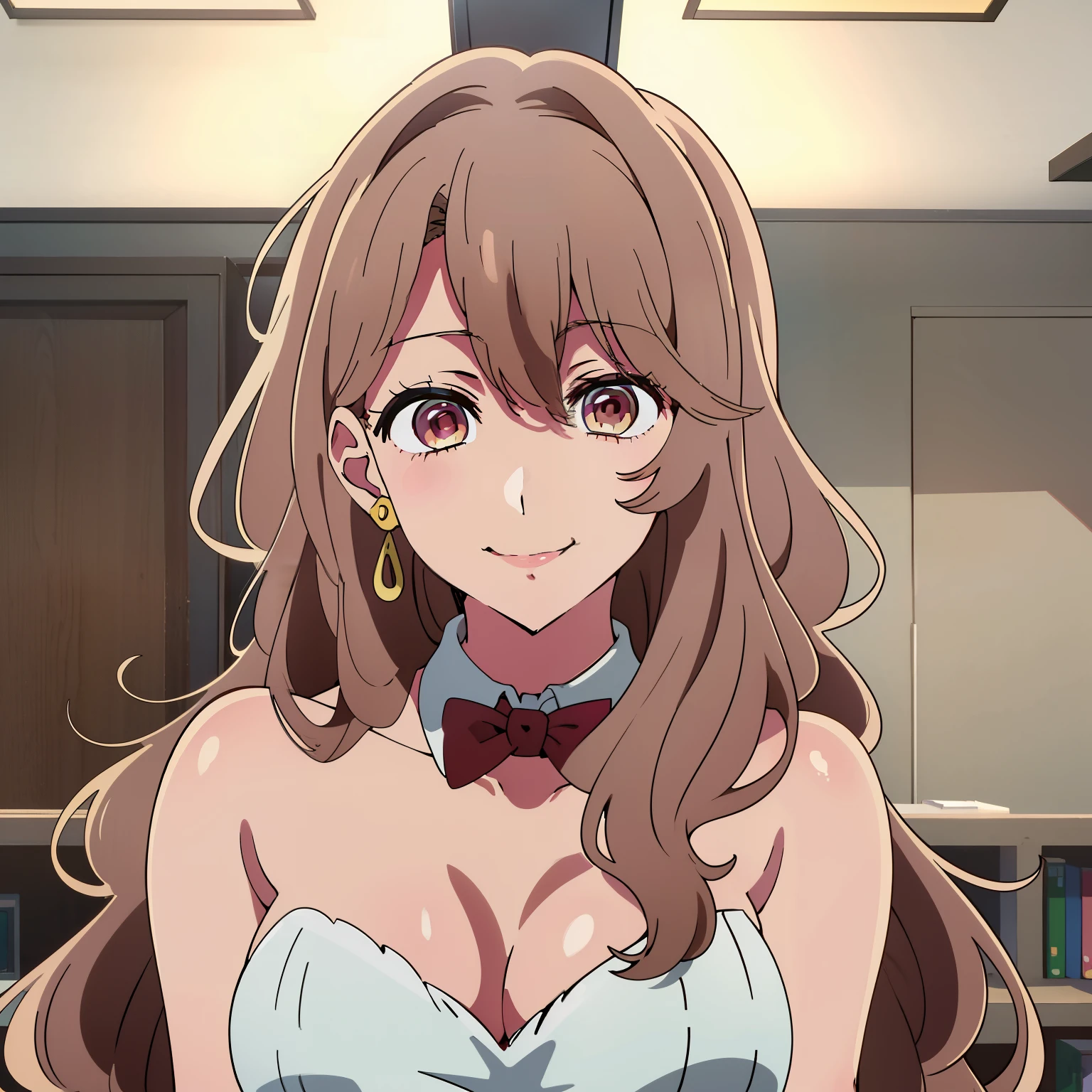 Long Hair Anime Girl, (((Bunny Girl Suit))), Anime Moe Art Style, Cute girl anime visuals, Anime Best Girl, I also make fan art, [[[[smile wickedly]]]], Cute anime, Smooth anime CG art, Enchanting anime girl, Attractive anime, Cute anime, Cute animeのポートレート, Shining Eyes, big , (((((smile)))))
