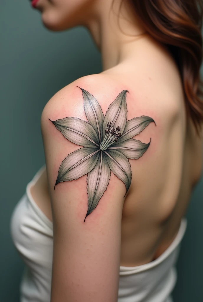 glass lily flower tattoo