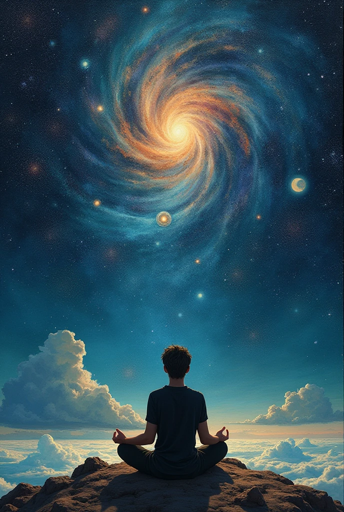 Create a drawing about cosmological philosophy