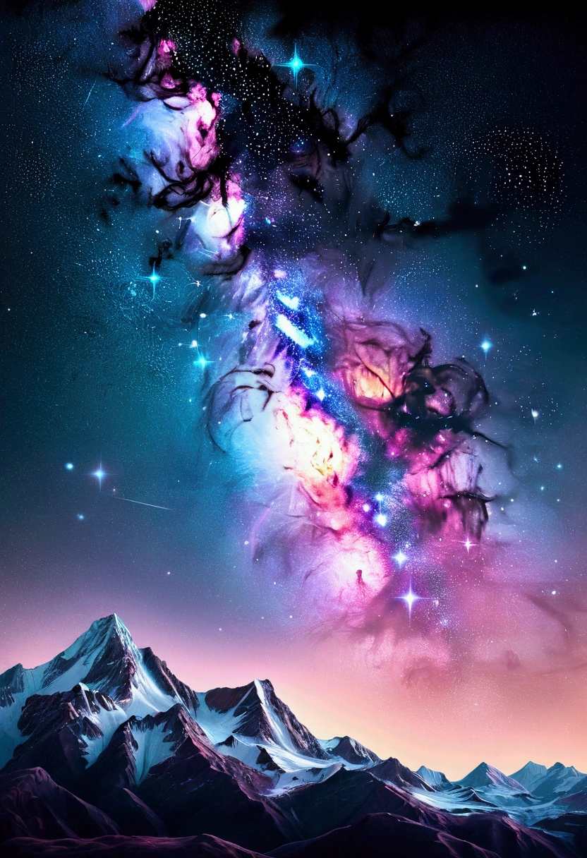 Starry Sky, pastel drawing art style, pastel colors, delicate shading, dynamic composition, soft and velvety pastel textures, amazing pastel drawing, (best quality, masterpiece, photorealistic), very aesthetic, perfect composition, intricate details, ultra-detailed, vivid colors