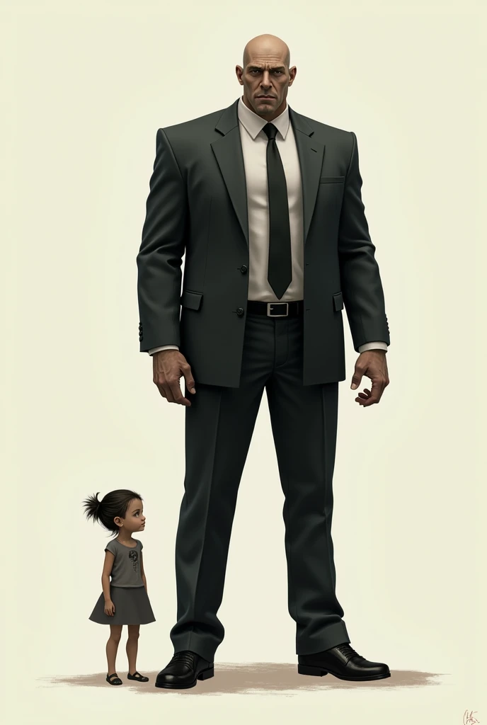 tall man next to a girl