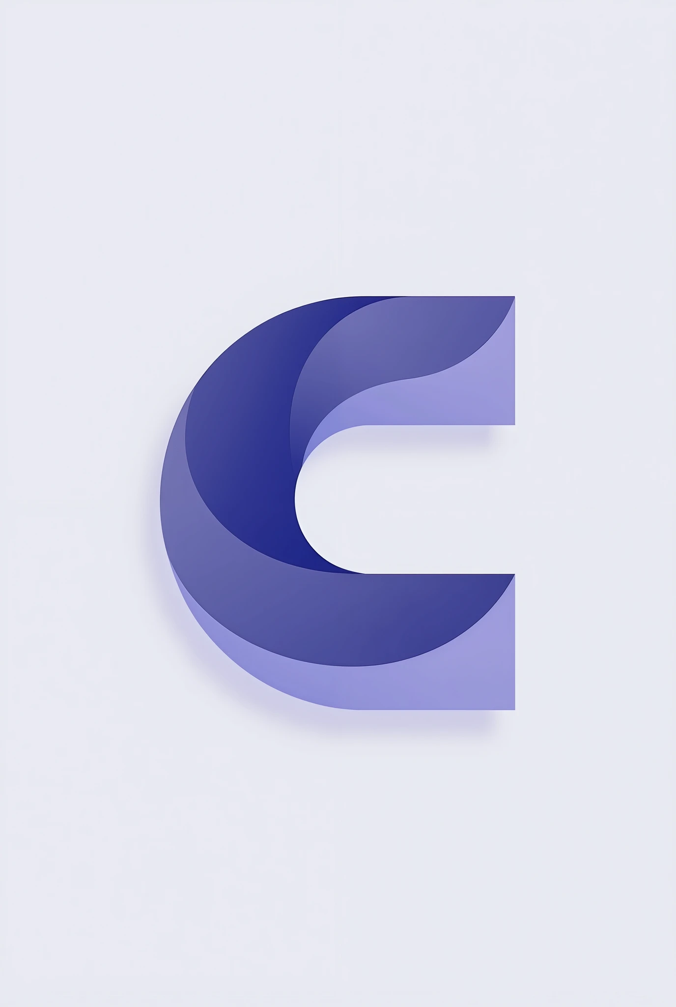 a logo with the letter C in indigo or light purple
