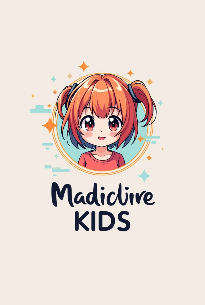 create a business logo with a tag line on it with a little anime girl