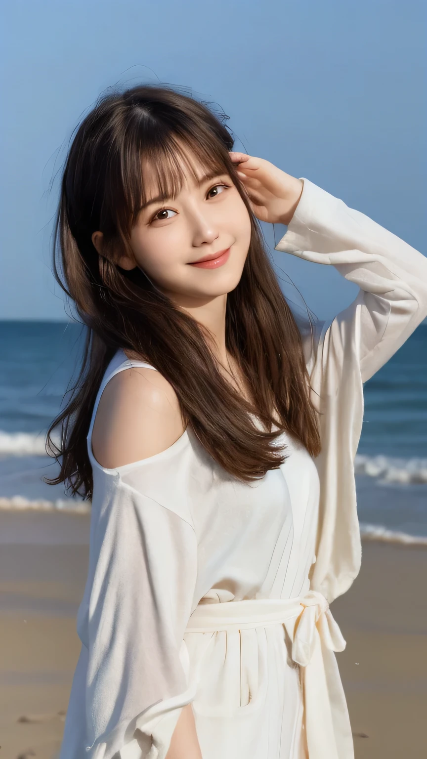 Best image quality (8k, High resolution, masterpiece: 1.2), Very detailed, Random Hairstyles, 26-year-old woman,
Extraordinary beautiful girl、Cute and beautiful face details、(Dealing with the Children_v1:0.008)、
score_9, score_8_upper, score_7_upper,
A full moon setting in the ocean of stars: The scene where the full moon sinks into the sea of stars。star々The waves are shining and、The full moon slowly sinks, creating a mystical sight.。
clothing: A figure in a long white robe、Reaching out to the moon。The robe is fluttering in the wind。
Camera angle: Centered on the moon、Shoot with a silhouette of the person in the foreground。
,Active stop temporarily ,
On her side、The thunder danced。
Focus on the upper waist
, Random cute poses ,Big eyes ,Puffy eyes , Heart pupil, blush , Big shy smile , salute