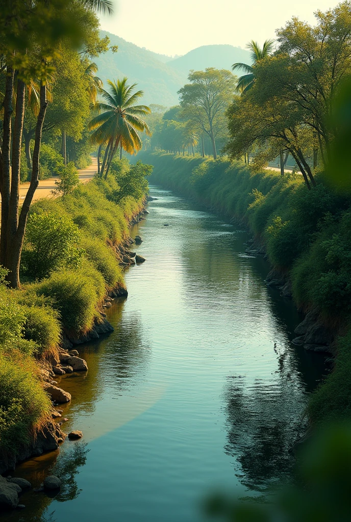 Vrindavan river set close shoots only picture no humans