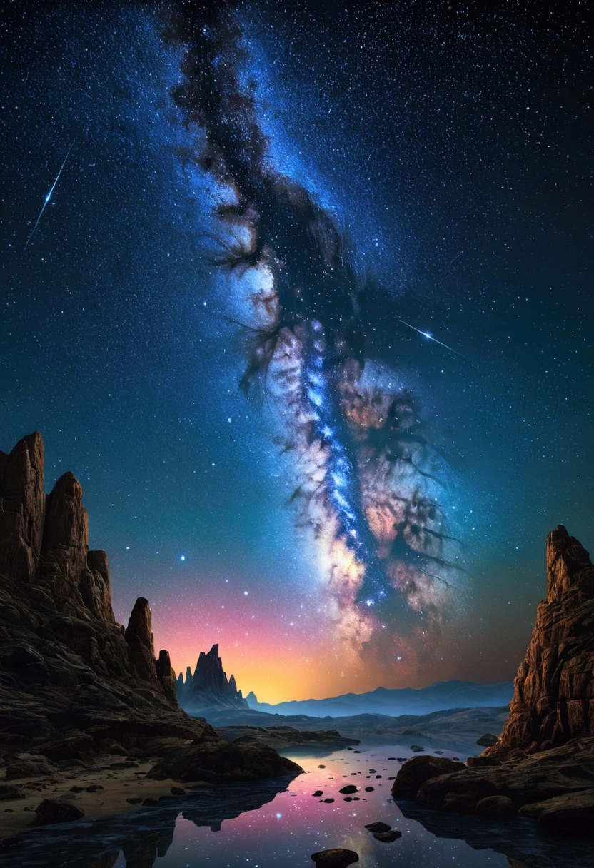 Starry Sky, by John_Harris, (best quality, masterpiece, photorealistic), very aesthetic, perfect composition, intricate details, ultra-detailed, vivid colors