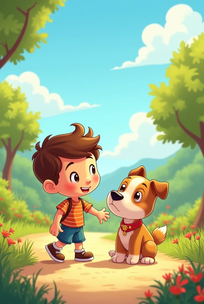 CREATE A CARTOON IMAGE OF THE STORY "A FAITHFUL FRIEND"
