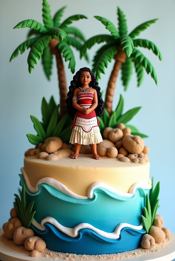Moana cake with large sand