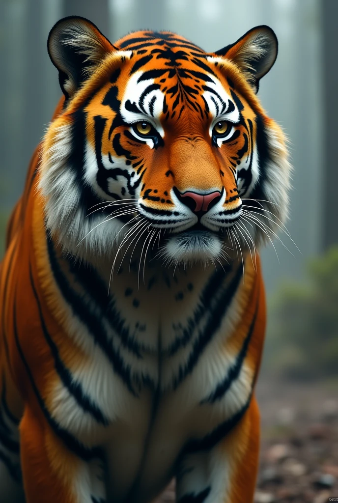 Sad tiger crying