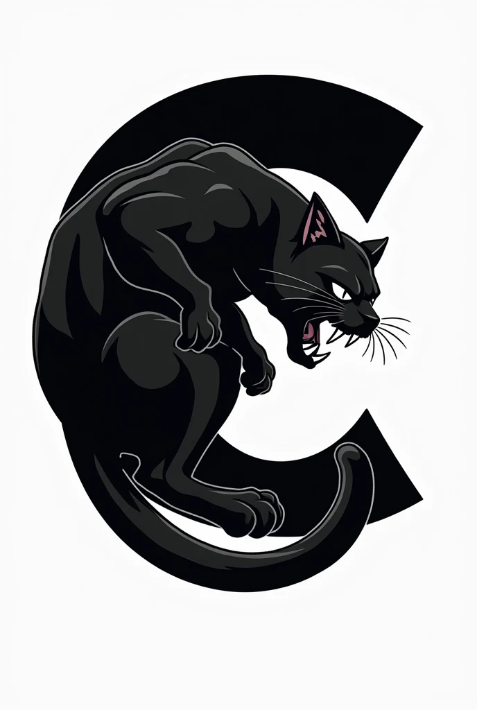 The letter C logo features a black killer cat.