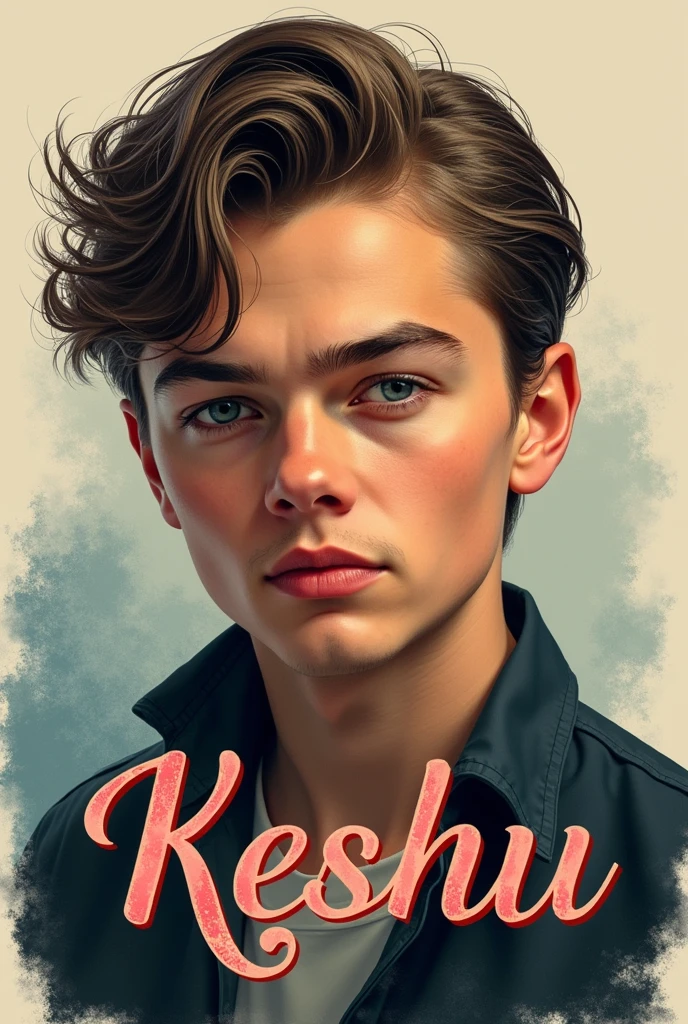 Take a and young Leonardo Dicaprio's pic and make a stylish name in front of pic and name it
keshu, with stylish font. And it also look so cool.