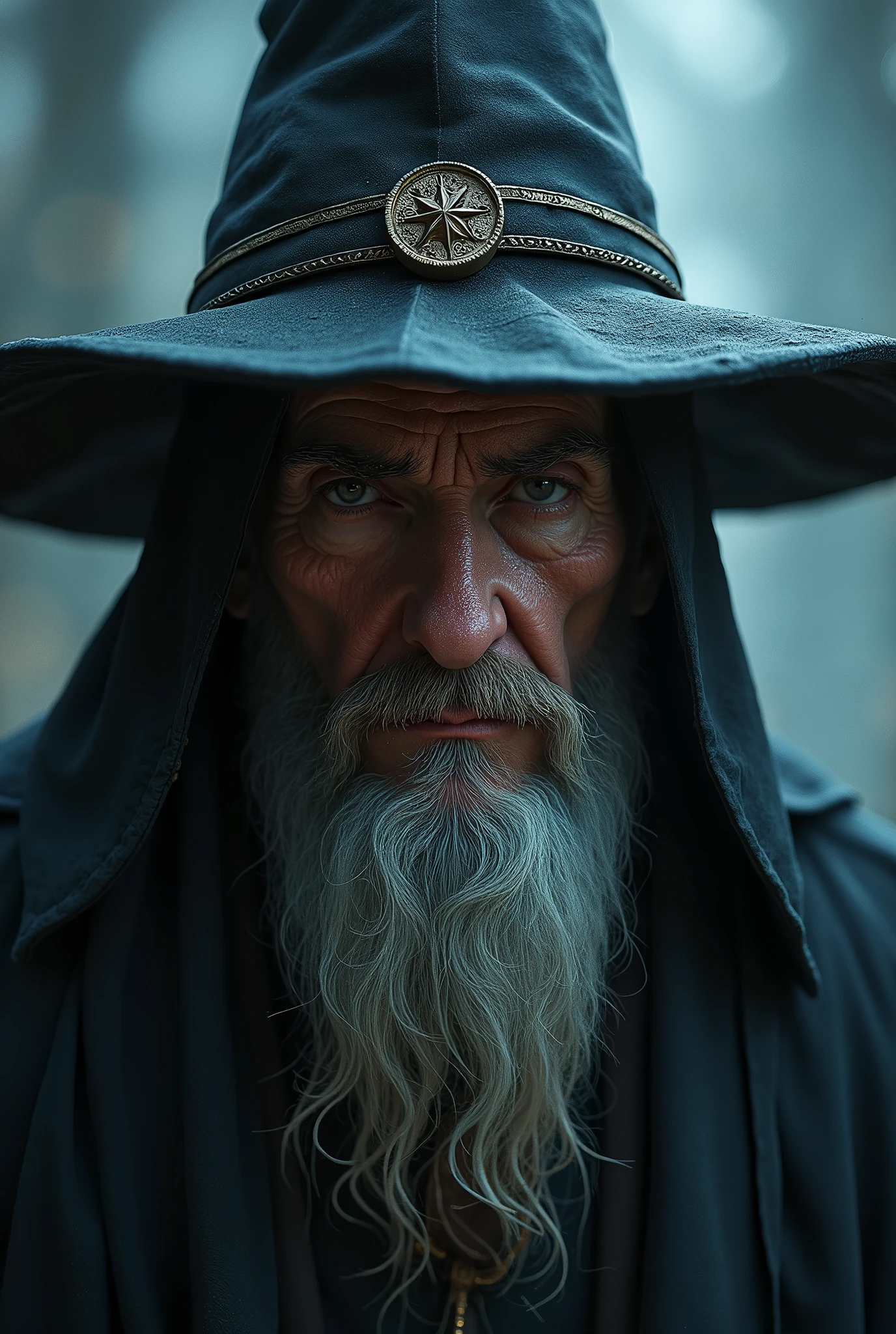  face of a wizard with a hat