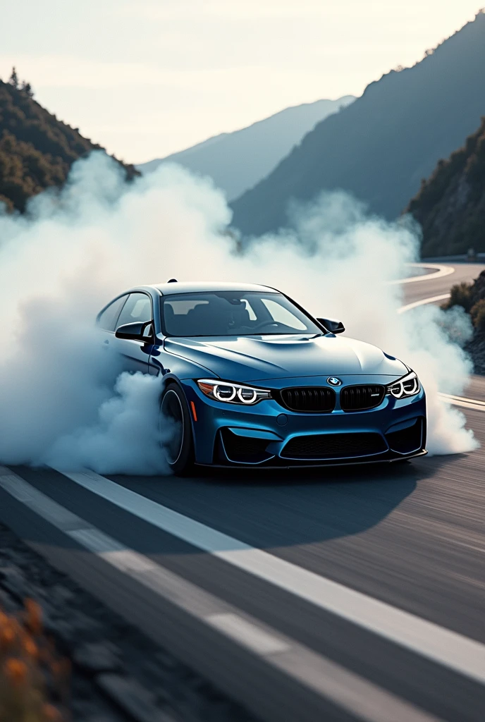 Bmw drift cloud at u-turn above height