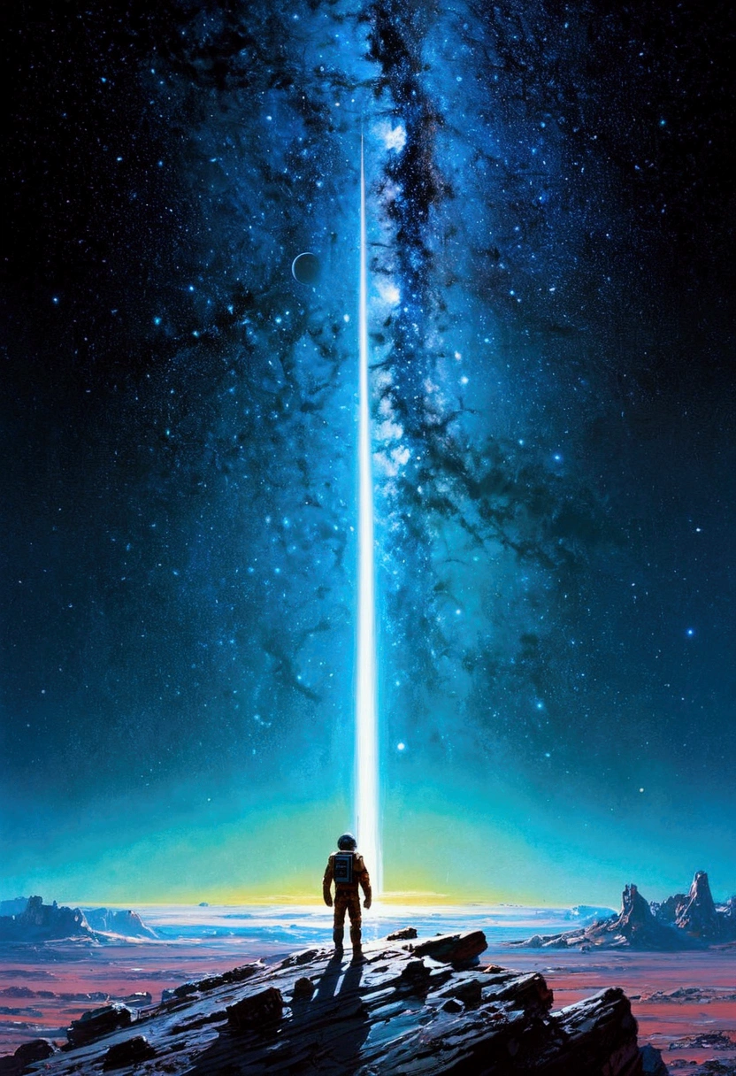 Starry Sky, by John_Berkey, (best quality, masterpiece, photorealistic), very aesthetic, perfect composition, intricate details, ultra-detailed, vivid colors