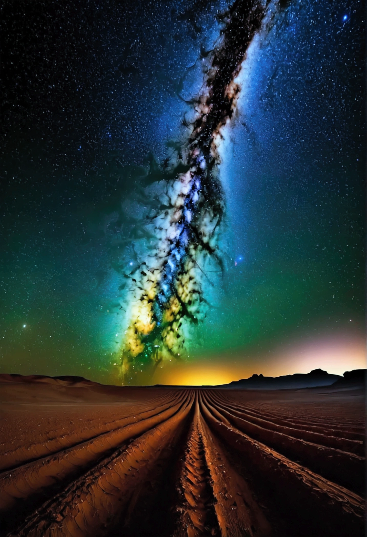 In areas without light pollution, the Milky Way is clearly visible, like a gateway to the depths of the universe. Use long exposure and large aperture to capture the brilliance and flowing orbit of the Milky Way. Beautiful cinematic lighting, surreal, RAW photo, color graded, dynamic movement, captivating chiaroscuro, award-winning, cinematic still, emotional, vignette, dynamic, vivid, (masterpiece, best quality, photorealistic, Professional, perfect composition, very aesthetic, absurdres, ultra-detailed, intricate details:1.3)