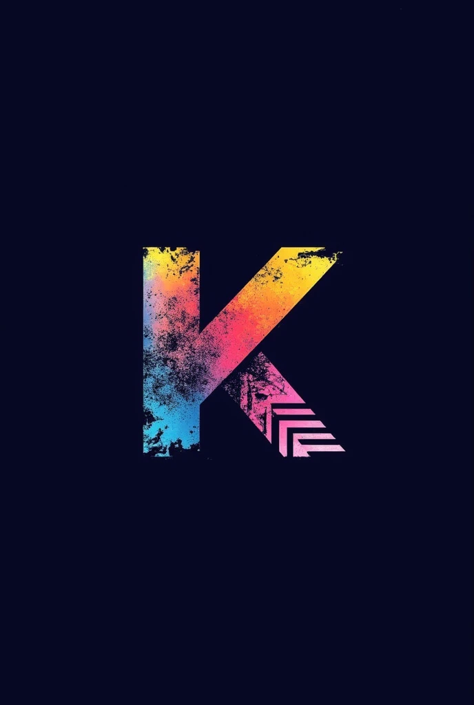 Logo for Kanvix company using letter k make it really unique and colourful. make the letter K unique and creative add one dark colour to the background not a picture