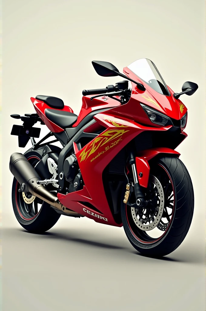 Zusuki gixxer red with gold