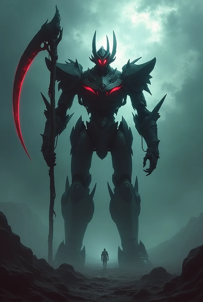 mecha,darknes ,with scythe 