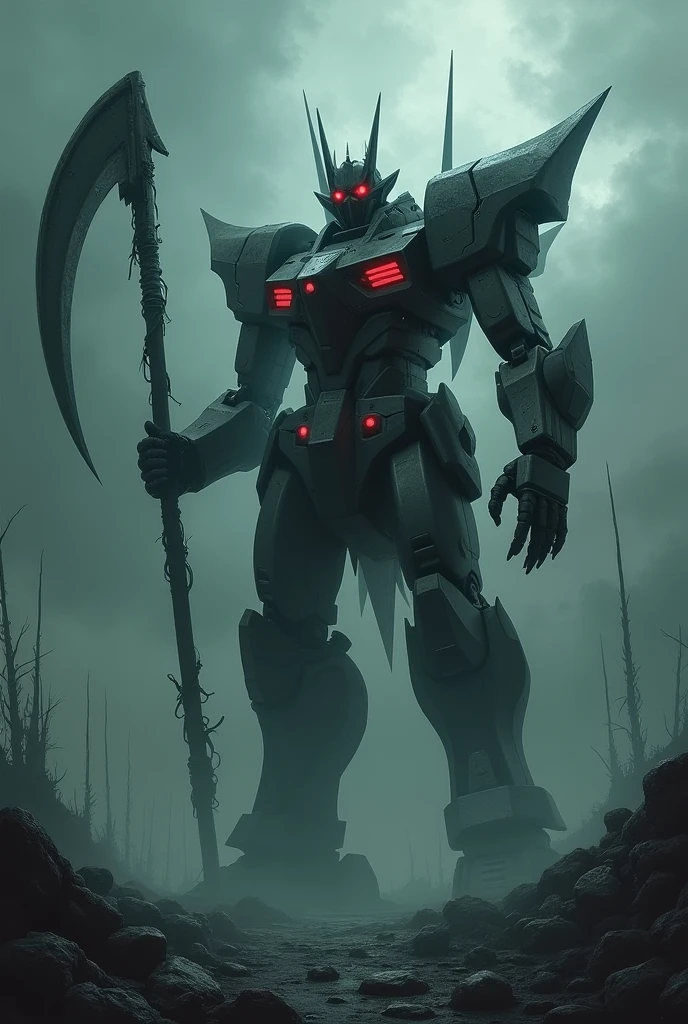 mecha,darknes ,with scythe