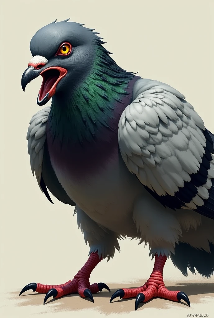 Pigeon agressif  réalistes 