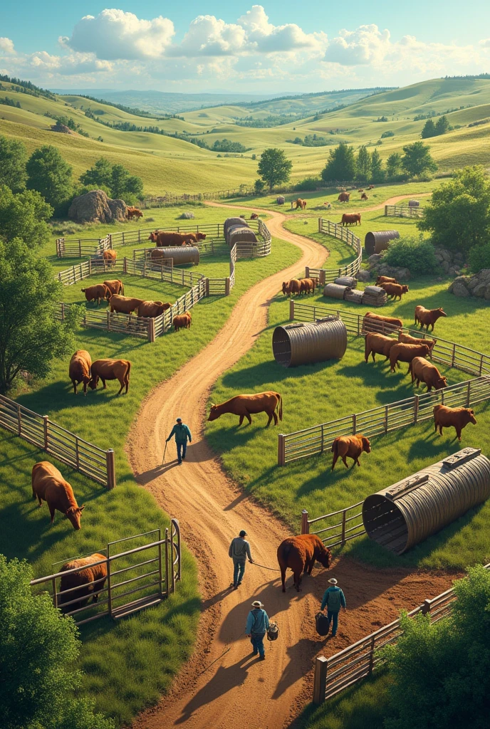 Create an advertisement mentioning fencing work, pastures, Corrales , and everything related to infrastructure in livestock farming